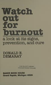 Cover of Watch out for burnout