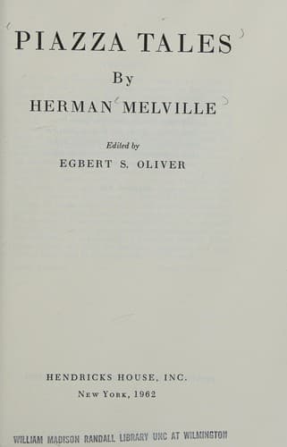 Cover of The Piazza Tales, Herman Melville