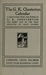 Cover of The G.K. Chesterton calendar