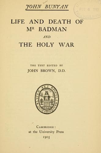Cover of Life and Death of Mr. Badman