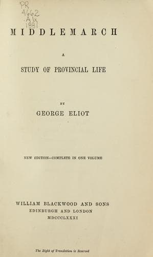 Cover of Middlemarch